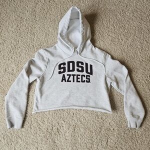 League Women's Light Gray SDSU Aztecs Cropped Hoodie